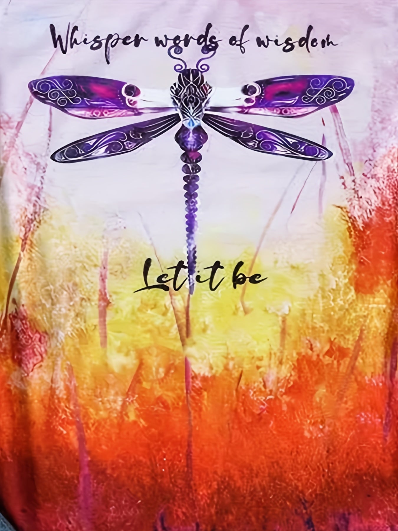 Dragonfly Print Sleeveless Tank Top for Summer Women's Clothing
