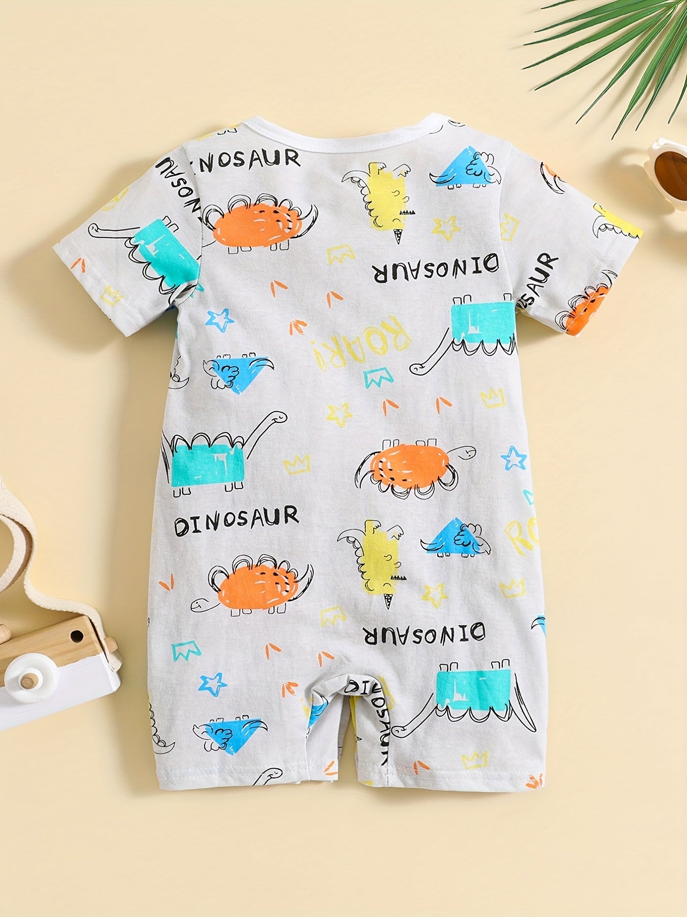 Baby Boys Animal Graffiti Cotton Romper Newborn Infant Summer Clothes