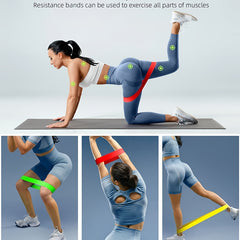 5pc Elastic Resistance Loop Bands for Yoga Workout