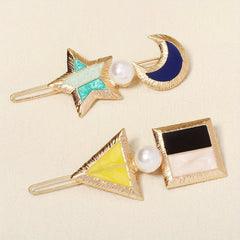 2pcs Minimalist Faux Pearl Hair Clip Set for Women Girls