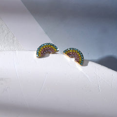 Little Rainbow Stud Earrings Gift For Girls