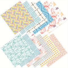 12pcs Bohemian Series Scrapbook Paper Art Card Pattern Paper