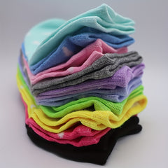 10 Pairs Heart Print Crew Socks, Women's Low Cut Ankle Stockings