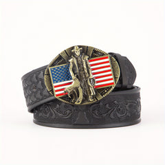 Vintage American Flag Equestrian Knight Western Belt