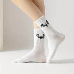 10 Pairs Bat Pattern Socks Women's Stockings