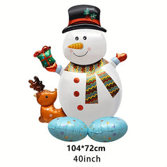 Christmas Aluminum Film Balloon Santa Claus Snowman Elk Window Decoration