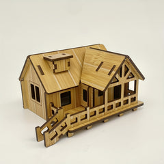 Wooden 3D Puzzle Building Blocks La Ferme DIY Model Kit Brain Teaser Puzzles