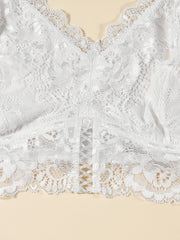 Floral Lace Wireless Bra Comfy & Cut Out Bra Women's Lingerie