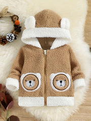 Baby Bear Hooded Coat With Ears Kids Jacket