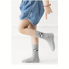 5 Pairs Animal Pattern Socks Soft Autumn Winter Comfortable Sports Socks