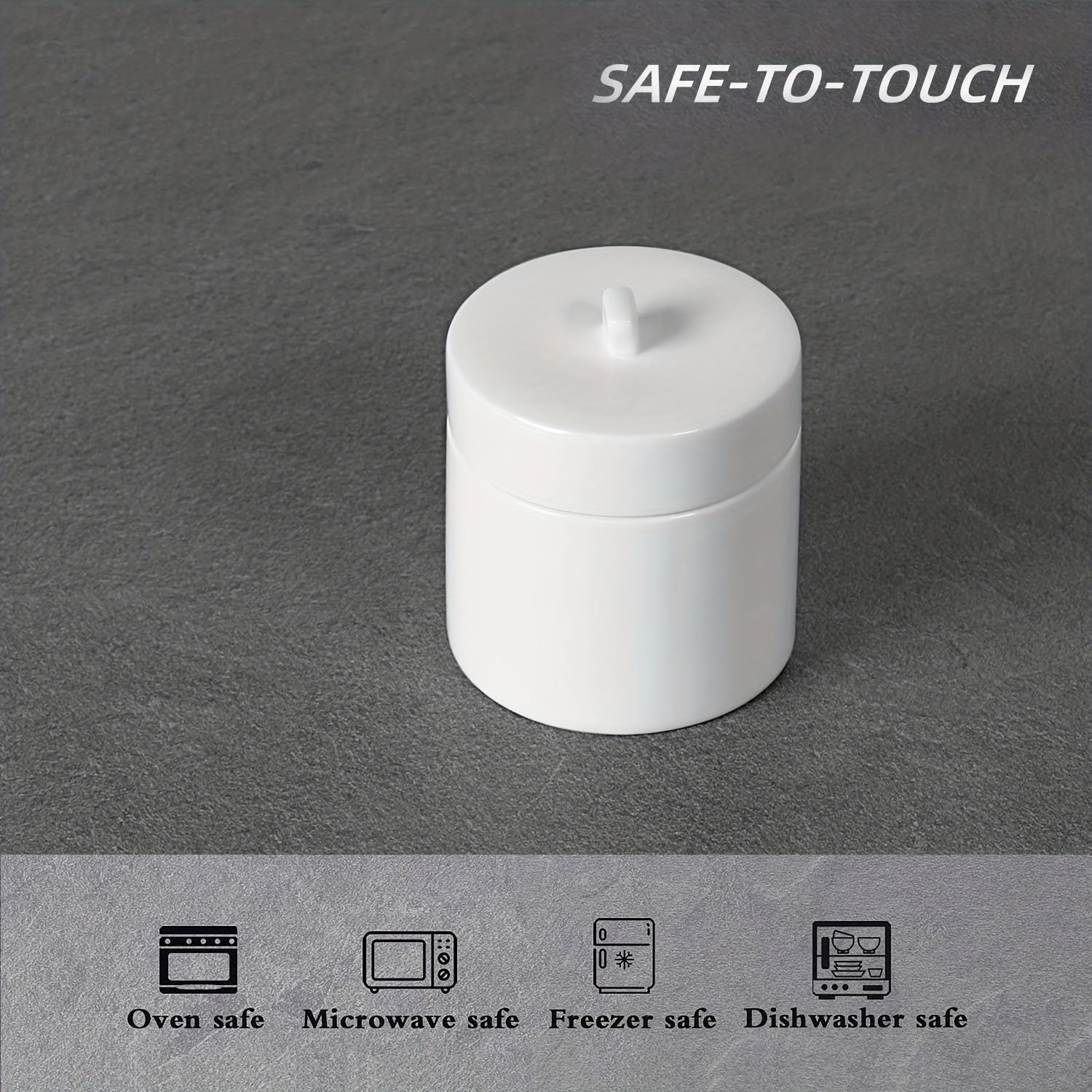 Ceramic Cotton Swabs Holder Organizer with Lid