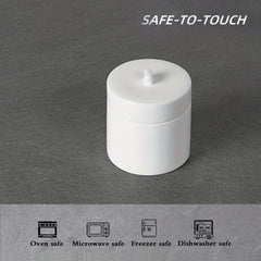 Ceramic Cotton Swabs Holder Organizer with Lid