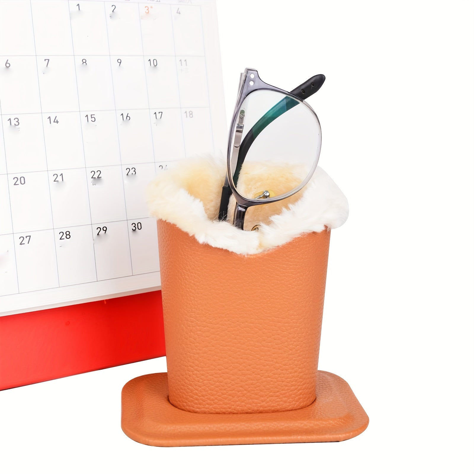 Plush Lined Eyeglasses Holder Stand Protective Glasses Display Case