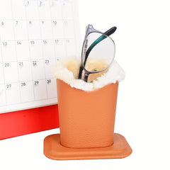 Plush Lined Eyeglasses Holder Stand Protective Glasses Display Case