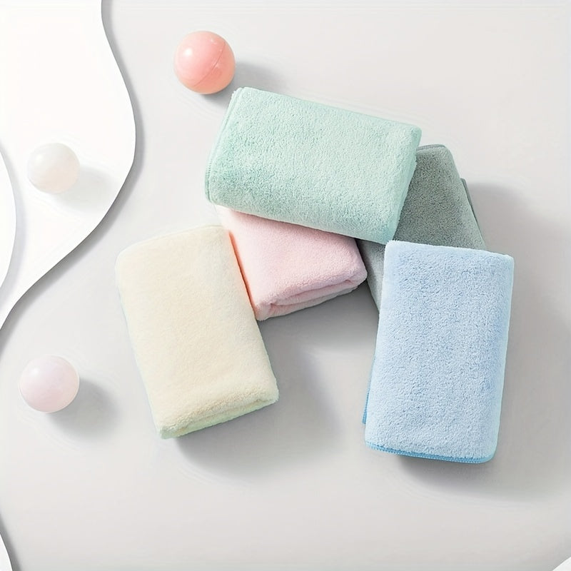 Soft Coral Velvet Hand Towel for Adults and Children