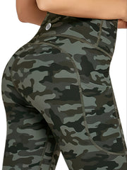 Leopard Print High Waist Leggings with Pocket