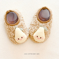 Furry House Shoes for Boys and Girls Non Slip Soft Bottom Walking Shoes