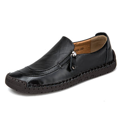 Men's Lightweight Loafer Shoes Zipper Slip On Breathable Non Slip