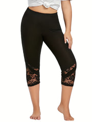 Lace Skinny Capris Leggings Sexy Crop Leggings