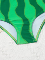 Baby Girls Watermelon Split Swimsuit Set with Headband