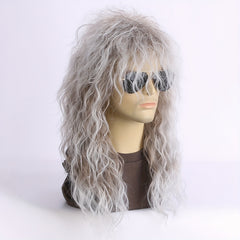 Men's 80s Rock Wig Punk Heavy Metal Mullet Wig