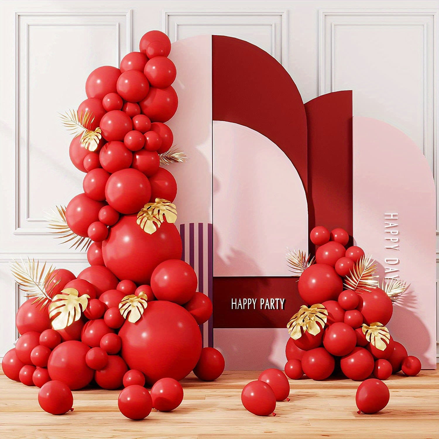 87pcs Red Balloons for Birthday, Wedding & Baby Shower Decor