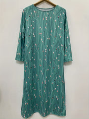 Casual Dress Women's Plus Floral Print Three Quarter Sleeve