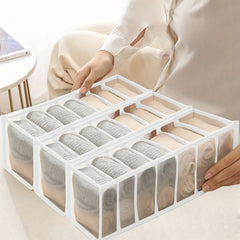 3pcs 7-grid Underwear Storage Box Multifunction Socks Storage Box