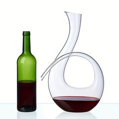 Crystal Red Wine Decanter 46 Oz Lead Glass Carafe for Home Bar