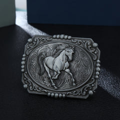 Western Cowboy Horse Belt Buckle
