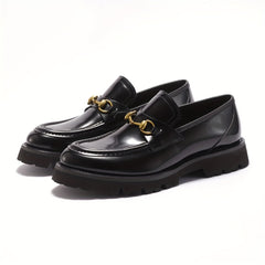 Men's Slip On Loafer Shoes Casual Anti skid Platform Shoes