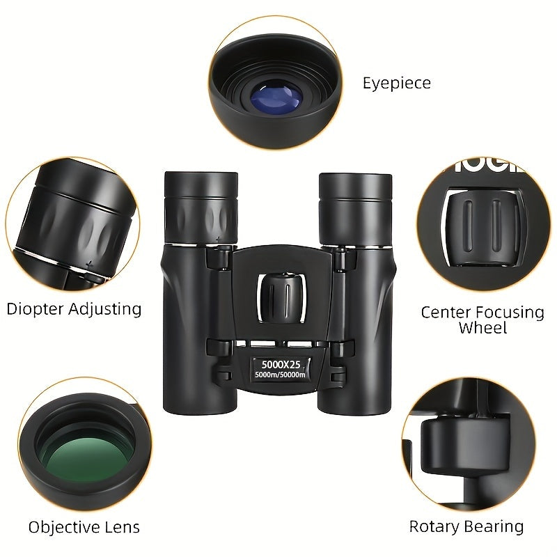 Mini Portable High Magnification Binoculars HD Lenses