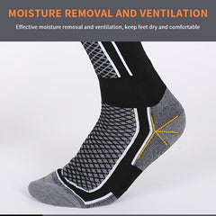 Men's Thermal Ski Socks - Heated Crew Socks for Winter