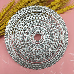 Round Circle Lace Embossing Folder Metal Cutting Dies For Scrapbo