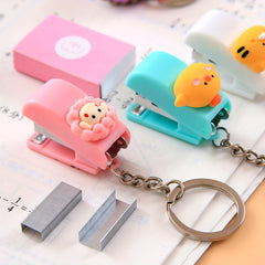 Mini Stapler Key Ring Portable Books Binding Machines File Organizer