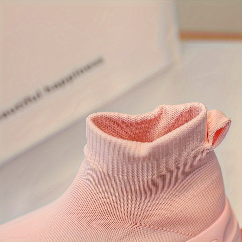 Girl's Breathable Slip On Sock Shoes Soft Sole Sneakers