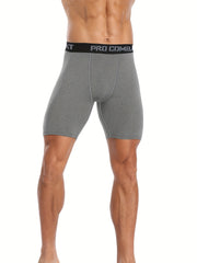 Men's Compression Sports Boxers Athletic Shorts