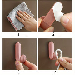 10pcs Adhesive Hook Punch for Household Clothes Organization