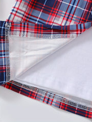 Boys Plaid Short Sleeve Button Casual Summer Shirt Tops