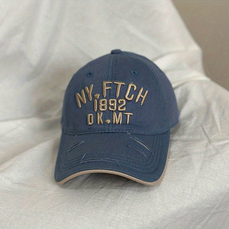 Unisex Sunshade Breathable Baseball Cap With Letter Embroidery