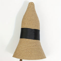 Kids Straw Hat Set with Bow Tie - Parent Child Beach Hat