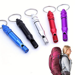 5PCS Outdoor Aluminum Whistle Keychain Pack