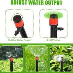 Adjustable Drip Irrigation Emitters with Stake