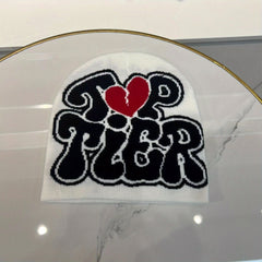 Warm Sport Knit Beanie Hat with Multiple Letters Pattern