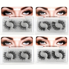 5D Cross False Eyelashes High Faux Mink Long Messy Eyelashes