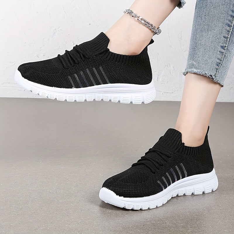 Mesh Lace-up Athletic Sneakers Outdoor Running Shoes Non-slip Tennis Shoes