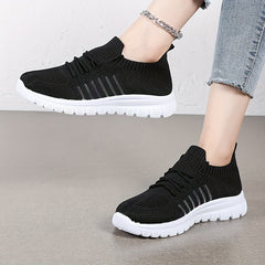 Mesh Lace-up Athletic Sneakers Outdoor Running Shoes Non-slip Tennis Shoes