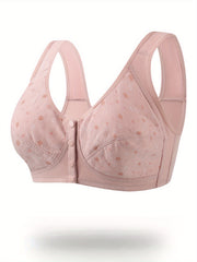 Daisy Print Buckle Front Soft Bralette