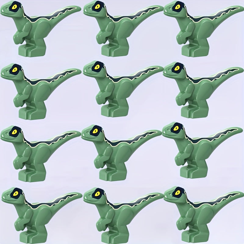 12pcs Mini Dinosaur Model Toys Building Block DIY Animal Christmas Gift