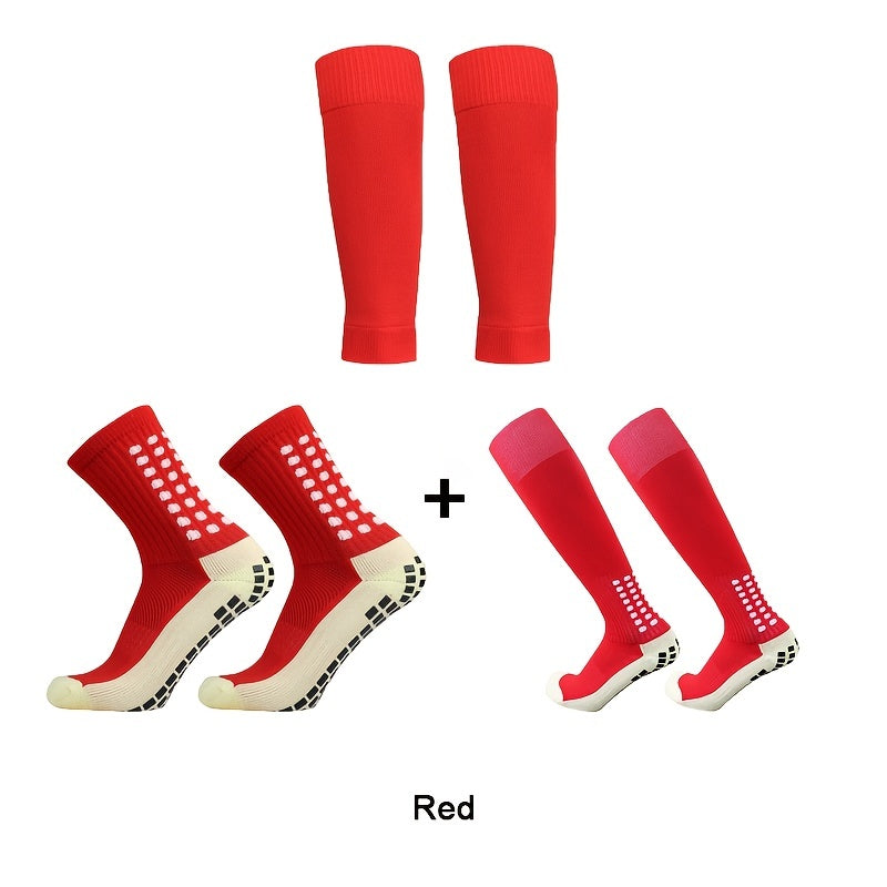3 Pairs Soccer Grip Socks Football Socks Set for Competition & Training